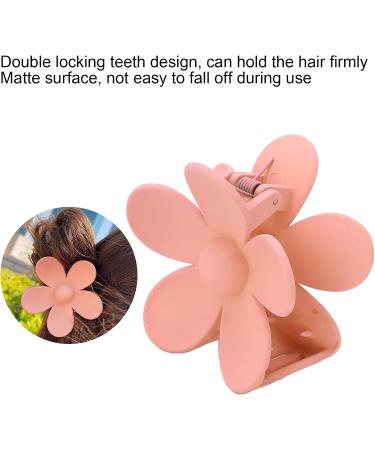 Plastic Jaw Clip Exquisite Flower Shape Hair Claw Clips Double Lock Tooth for Women Girls Headwear(Meat meal) - Buy Online on GoSupps.com