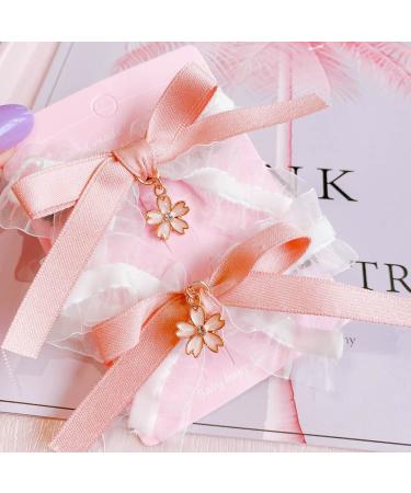 CHENYX Cute Velvet Barrettes - 2 Pack Little Girl Princess Hair Decoration | Pink Lace Bow Braid Ornaments for Girls - Buy Online on GoSupps.com
