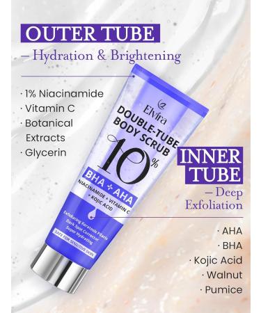 Elvira KP Bump Eraser Foot & Body Scrub Exfoliating Scrub for Keratosis Pilaris Smooth Skin with 10% AHA BHA & Niacinamide Deep Moisturizing Cleanser for All Skin Types Exfoliante para el Cuerpo UNSCENTED - Buy Online on GoSupps.com