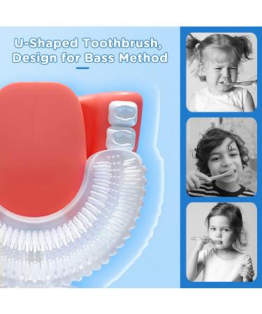 KAQINWX Kids Electric U-Shaped Toothbrush - Rechargeable & Waterproof | Smart Timer, 3 Brush Heads, 2 Modes | Ages 2-12 (Green) - Buy Online on GoSupps.com