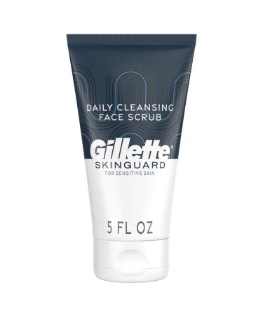 Gillette SkinGuard Face Scrub for Men 5 oz Daily Cleansing Exfoliating Face Scrub with Shea Butter and Charcoal