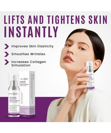 DERMAXGEN 60 Second Instant Wrinkle Corrector with Organic Peptide Complex - 0.7 Fl Oz - Buy Online on GoSupps.com
