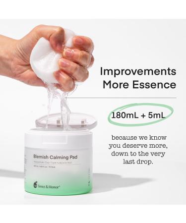 Blemish Calming Toner Pads - Korean Facial Cotton Pads with Madecassoside Cica Niacinamide & Hyaluronic Acid for Redness Relief & Hydration | 180 Pads + 5mL Bonus - Buy Online on GoSupps.com
