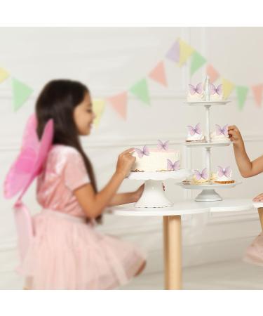Gyufise 48Pcs Edible Butterfly Cake Decorations Butterfly Cupcake Topper Edible Wafer Paper Butterflies Edible Butterfly Cake Cupcake Decoration Purple - Buy Online on GoSupps.com