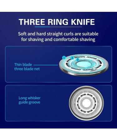 Mini Smart Sensor Electric Shaver - IPX7 Watertight Triple Blade System Efficient Facial Hair Removal - Portable Gradient Blue - Buy Online on GoSupps.com