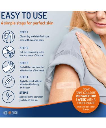 Premium 1.6x120 Silicone Strips for Scar Healing | Advanced Silicone Scar Tape for Surgical Scars - Scar Care Solution - Buy Online on GoSupps.com