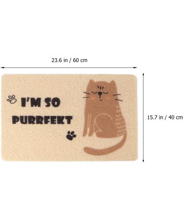 ULTECHNOVO Cat Litter Mat - Washable Pet Pad for Litter Boxes, Orange Cat Pattern Chocolate - Buy Online on GoSupps.com