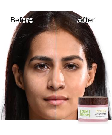 Pink Guava Face Scrub with Niacinamide & African Melon| Gentle Exfoliation for a Clear & Glowing Skin | Tan removal | Suitable for Dry Oily | Sensitive & Acne Prone Skin | 50g - Buy Online on GoSupps.com