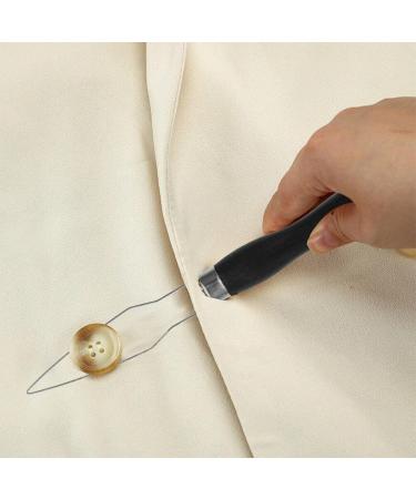 Ergonomic Button Hook for Jeans | Higyee Dressing Aids for Disabled & Seniors | Black Plastic Tool - Buy Online on GoSupps.com