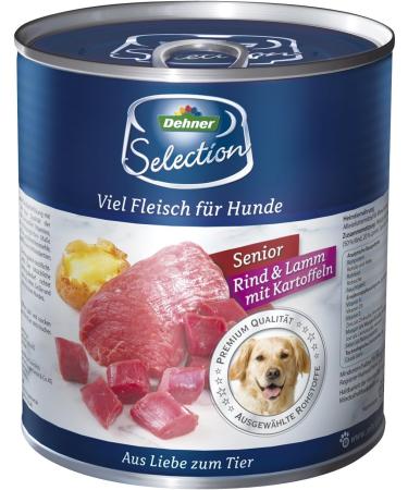 Dehner Premium Grain-Free Wet Dog Food for Senior Dogs | Beef Lamb & Potato | 6 Pack (4.8 kg) - Healthy & Nutritious - Buy Online on GoSupps.com