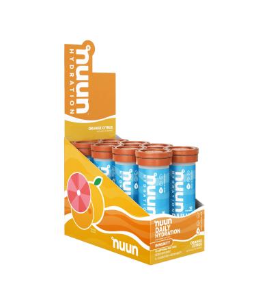 Nuun Citrus Orange Immunity Box 8 Count 1.9 Ounce Orange Citrus 10.0 Servings (Pack of 8)