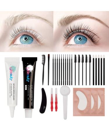 Libeauty Lash Black Color Kit Brow Kit Quick Voluminous Coloring with Complete Tools Eyelash Color Kit For Salon Or Home Hair colour Use