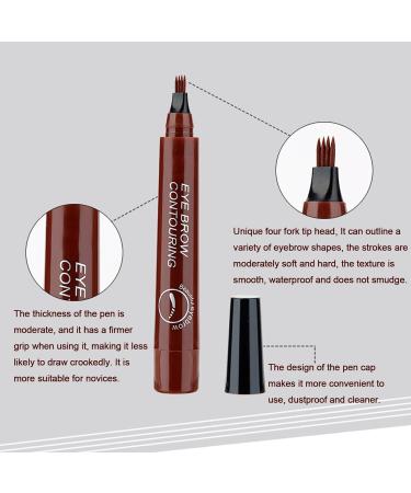 2Pcs NEW Giphogantic 3D Waterproof Microblading Eyebrow Pen - 4 Tip Eyebrow Pencil Precision Waterproof Brow Pen 3d Waterproof Microblading Eyebrow Pen Lacison Eyebrow (Black) - Buy Online on GoSupps.com