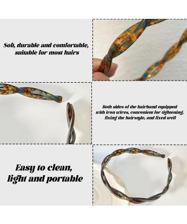 One Piece Elegant Shark Tooth Headband Fashionable Beige Acetate Headband Wave Spiral Tooth Head Band for Women Men Girls - Buy Online on GoSupps.com