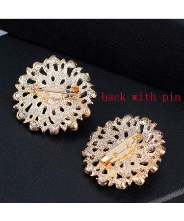Ezing Lot 24pc Rhinestone Crystal Brooches Pins - DIY Wedding Bouquet Kit - Buy Online on GoSupps.com