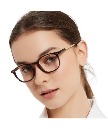 MARE AZZURO Round Reading Glasses Women Trendy Readers 0 1.0 1.25 1.5 1.75 2.0 2.25 2.5 2.75 3.0 3.5 4.0 5.0 6.0 (Brown, 150) Brown 1.5 x