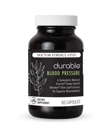 Durable Blood Pressure Benolea Olive Leaf & Enovita Grape Seed Extract Healthy Circulation Nitric Oxide & Artery Support Doctor Formulated Vegan Non-GMO Made in USA (60 Capsules) 60 Count (Pack of 1)