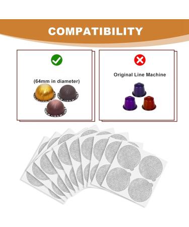 Joints de Couvercles en Aluminium - R utiliser Les Capsules de Dosettes de Caf 480 Pi ces pour Vertuoline Vertuo R utiliser Les Joints de Couverture de Dosettes de Caf 62 Mm - Buy Online on GoSupps.com