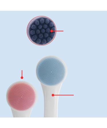 THi 2 in 1 Facial Cleansing Brush Set - Double Sided Manual Face Exfoliator for Deep Cleansing and Skin Care Massage - Gentle Exfoliating Brushes for Face - Buy Online on GoSupps.com