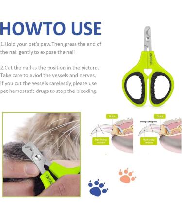 OneCut Nail Clippers for Pets - Professional Cat & Kitten Claw Trimmers - Ideal for Small Dogs & Puppies - Updated Green Design - Buy Online on GoSupps.com