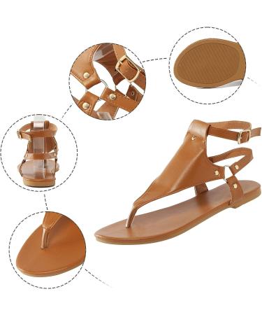 Women's Brown Flip Flops with Arch Support | Dressy Platform Sandals for Summer - Buy Online on GoSupps.com