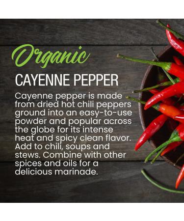 Organic Cayenne Pepper Powder - 1.9 oz French Jar | Gluten-Free Ground Cayenne for Mexican and Indian Cooking | Kosher, Non-GMO, Keto Friendly - Buy Online on GoSupps.com