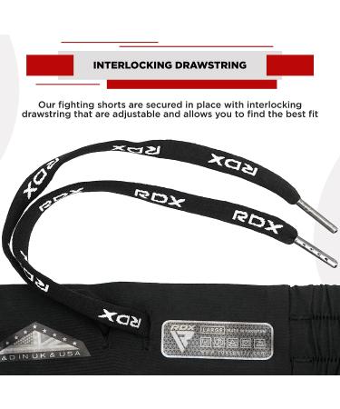 RDX MMA Training & Kickboxing Shorts | Martial Arts Cage Fight Gear - Muay Thai, BJJ, Boxing, Grappling | X-Large Black - Buy Online on GoSupps.com