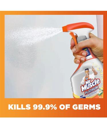 Mr Muscle Kitchen Cleaner Platinum Antibacterial Kitchen Spray Citrus Pack of 6 (6 x 750 ml) Antibac Kitchen Spray: Pack of 6 - Buy Online on GoSupps.com
