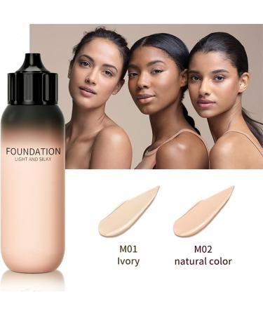 OHCVG Natural Finish Foundation Full Coverage Concealer Foundation Brightening and Anti-Sebum Matte Foundation Long-Lasting Waterproof Lightweight Foundation - Buy Online on GoSupps.com