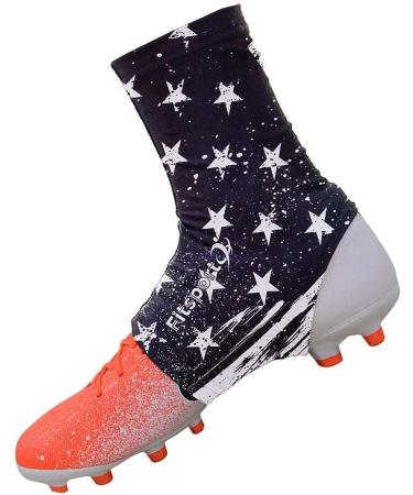 FITSPORT Football Spats - Cleat Socks for Football, Soccer, Baseball & Softball - Black & White (Small-Medium) - Buy Online on GoSupps.com