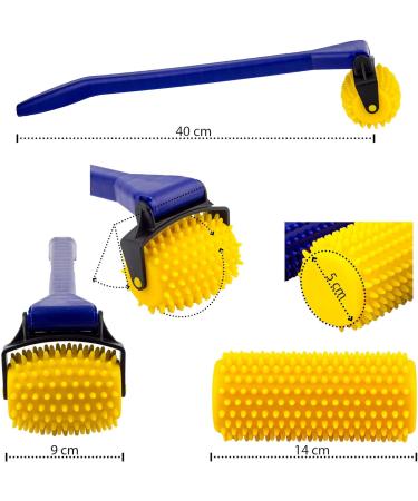 Shop Hedgehog Ball Back Roller Set of 3 with Long Handle - Perfect for Muscle Relief & Pain Management | Fast International Shipping - Buy Online on GoSupps.com