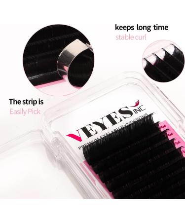 VEYES Classic Individual Lash Extensions 0.03-0.20 C/CC/D Curl 8-20mm Mixed & Single Length Volume Eyelashes Tray Matte Black Professional Supplies for Lash Techs (0.03 C 14mm) - Buy Online on GoSupps.com