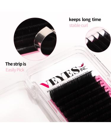VEYES INC Ellipse Flat Lash Extensions | 0.15/0.20 C/CC/D Curl | 8-20mm Lengths | Professional Eyelash Extension Supplies in Matte Black - Buy Online on GoSupps.com