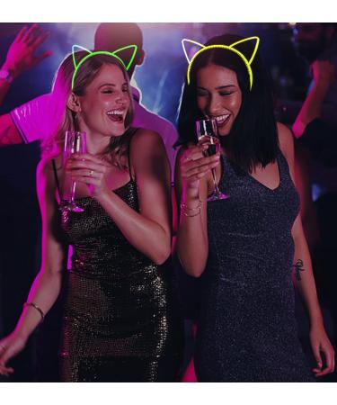 Suyegirl 6 Pcs Glow Dark Cat Ear Headbands for Girls - Halloween Hair Accessories - Buy Online on GoSupps.com