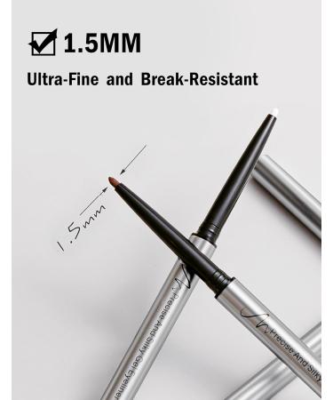  Erinde Erinde White Gel Eyeliner Waterproof and Long-Lasting Soft and Silky White Kohl Pencil Highly Pigmented Eye Makeup Smudge-Resistant Precise Eyeliner Vegan - Buy Online on GoSupps.com