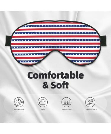 Stars and Stripes Print Sleep Mask | Comfortable & Soft Eye Mask with Adjustable Strap for Home & Travel - Buy Online on GoSupps.com