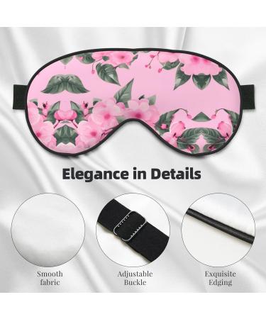 Red Cherry Floral Print Double-Sided Eye Mask | Soft Light Blocking for Better Sleep - International Shipping - Buy Online on GoSupps.com