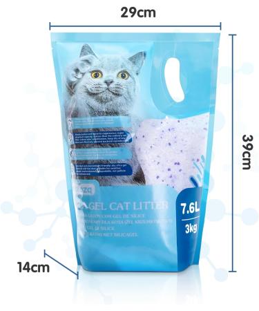 Nobleza Silica Cat Litter Crystals 3kg Ultra Absorbent & Odour Control 7.6L, Dust-Free, Biodegradable Hygiene for Kittens - Buy Online on GoSupps.com