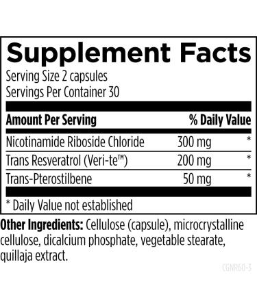 Designs for Health CellGuard-NR - NAD+ Supplement - Nicotinamide Riboside Chloride with Resveratrol + Pterostilbene to Support Cellular Repair & Healthy Aging (60 Vegan Capsules) - Buy Online on GoSupps.com