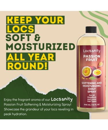 Locsanity Daily Moisturizing Spray for Dull Dry Locs - Jumbo Size Passion Fruit Hair and Scalp Moisturizer for Dreadlocks Sisterlocks Microlocks Braids to Control Oil and Frizz Passionfruit 32 Fl Oz - Buy Online on GoSupps.com