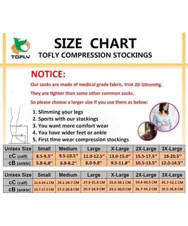 TOFLY Medical Compression Stockings 20-30 mmHg Knee High Socks | Closed-toe Black (Size S) - Buy Online on GoSupps.com