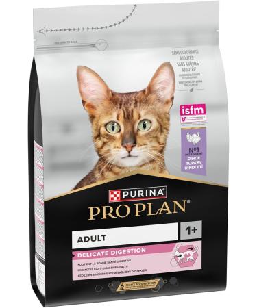 PRO PLAN Adult 1+ DELICATE DIGESTION Rich in Turkey Dry Cat Food 3kg - Buy Online on GoSupps.com