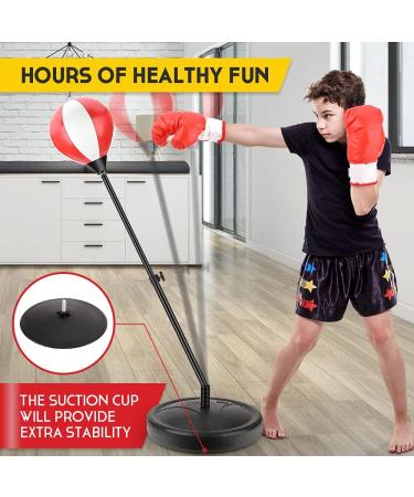 Officygnet Punching Bag Set for Boys 5-12 Years | Boxing Bag with Gloves | Adjustable Height Kids Punching Bag | Great Gift for Christmas, Birthdays - Buy Online on GoSupps.com
