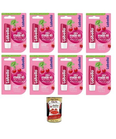 Italian Gourmet E.R. Cherry Shine Lip Balm 4.8g toning and nourishing with cherry aroma moisturizing lip balm 8 x 4.8g + Italian Gourmet Pulpa 400g