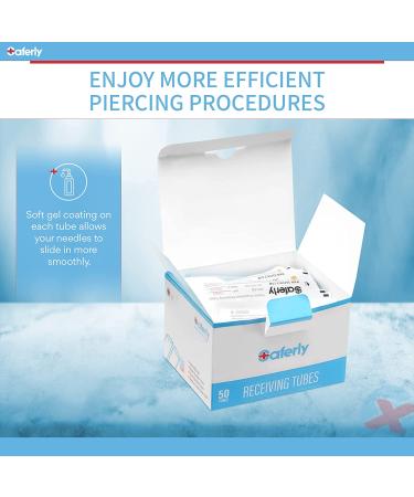 Saferly 8mm Plastic Piercing Needle Receiving Tubes - Box of 50 | Medical Grade Disposable Body Jewelry Supplies - Buy Online on GoSupps.com
