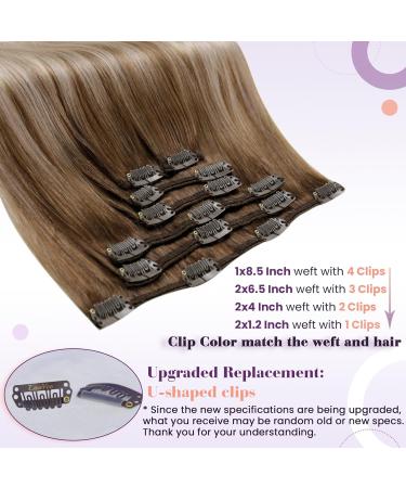 Shop Laavoo Ombre Clip-In Hair Extensions - Real Hair Balayage Blend #8/16/60 105g 50cm - Perfect for Stunning Volume & Length! - Buy Online on GoSupps.com
