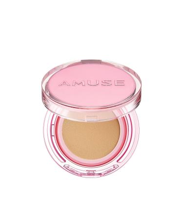 Amuse SEOUL DEW POWER VEGAN CUSHION 03 HONEY | nude beige | Dewy glow long-lasting double coverage clean beauty lightweight natural look foundation for sensitive skin hydrating cushion