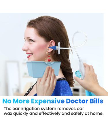 Ear Wax Removal Kit | Manual Ear Irrigation System for Adults & Kids | Includes Basin, Towel, and 31 Disposable Tips - Buy Online on GoSupps.com