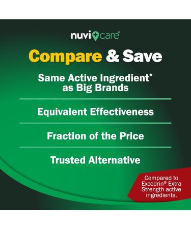 Headache Relief: Acetaminophen 250 mg Aspirin 250 mg & Caffeine 65 mg - Compare to Excedrin Extra Strength - 100 Caplets - Buy Online on GoSupps.com