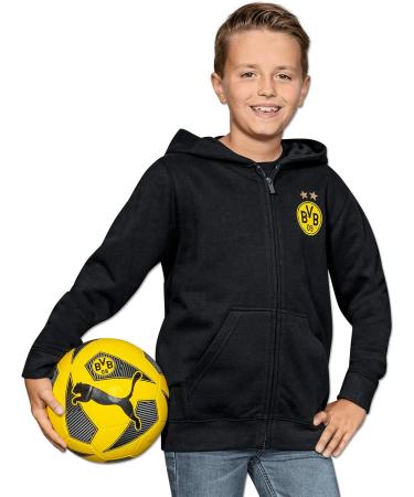 Buy Borussia Dortmund Unisex Hooded Sweat Jacket 128 Black | Authentic Team Apparel | International Shipping - Buy Online on GoSupps.com